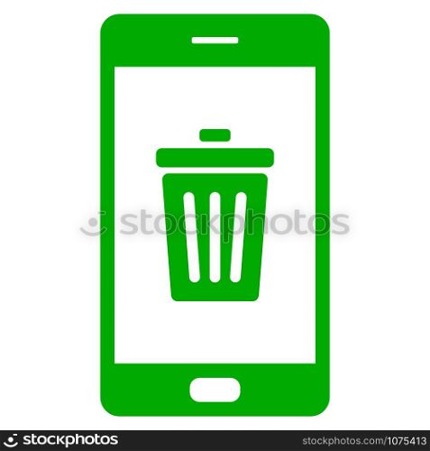 Waste bin and smartphone