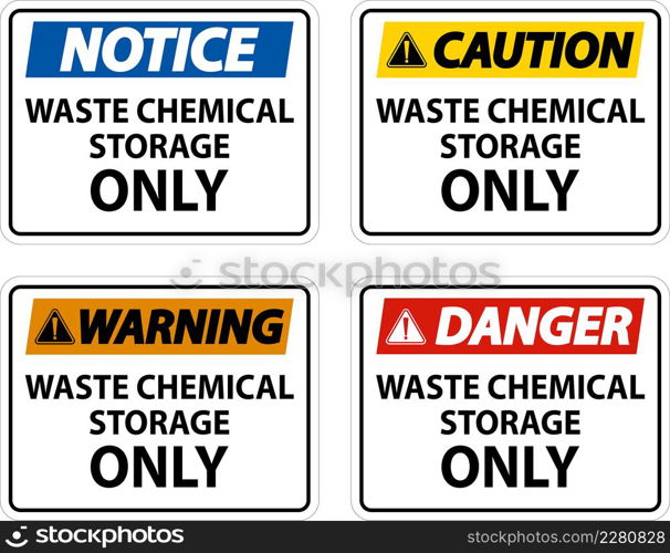 Waste Chemical Storage Only White Background