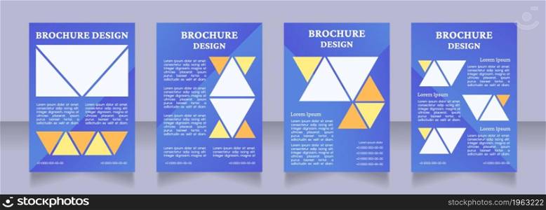 Waste recycling advantages blank brochure layout design. Vertical poster template set with empty copy space for text. Premade corporate reports collection. Editable flyer paper pages. Waste recycling advantages blank brochure layout design