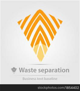 Waste separation business iconfor creative design. Waste separation business icon