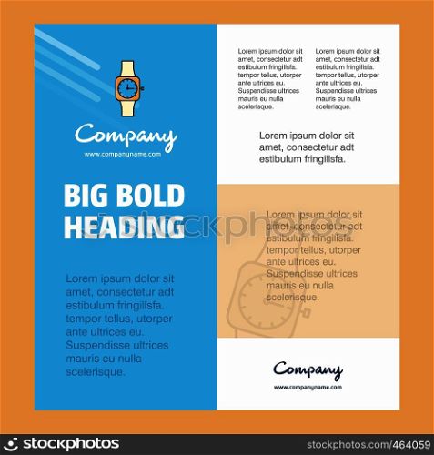 Watch Business Company Poster Template. with place for text and images. vector background