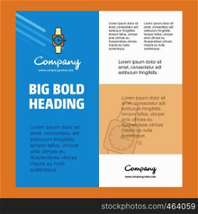 Watch Business Company Poster Template. with place for text and images. vector background