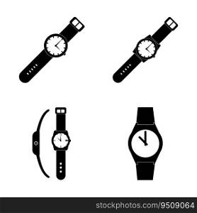 watch icon logo vector design template