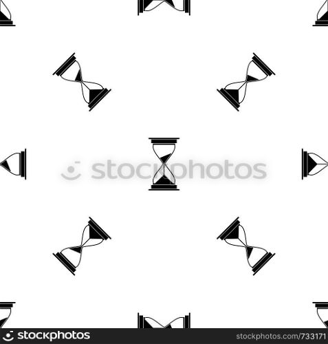 Watch pattern repeat seamless in black color for any design. Vector geometric illustration. Watch pattern seamless black