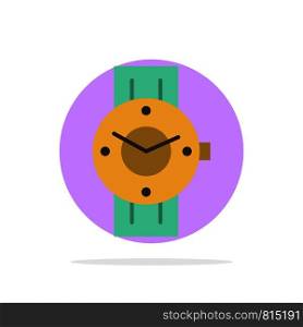 Watch, Smart Watch, Time, Phone, Android Abstract Circle Background Flat color Icon