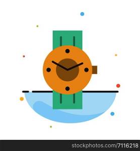 Watch, Smart Watch, Time, Phone, Android Abstract Flat Color Icon Template