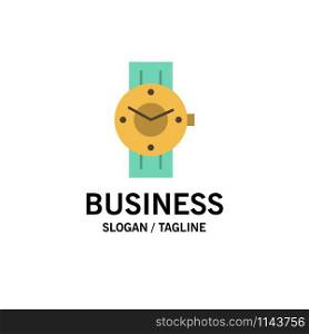 Watch, Smart Watch, Time, Phone, Android Business Logo Template. Flat Color