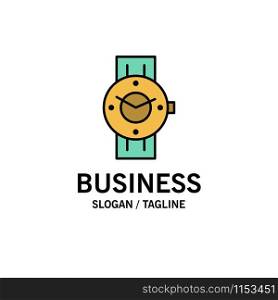 Watch, Smart Watch, Time, Phone, Android Business Logo Template. Flat Color