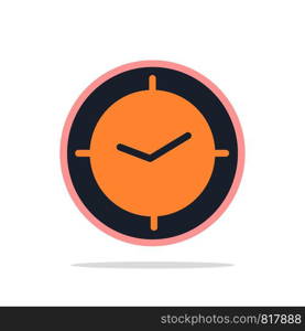 Watch, Time, Timer, Clock Abstract Circle Background Flat color Icon