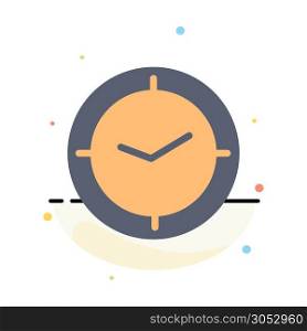 Watch, Time, Timer, Clock Abstract Flat Color Icon Template