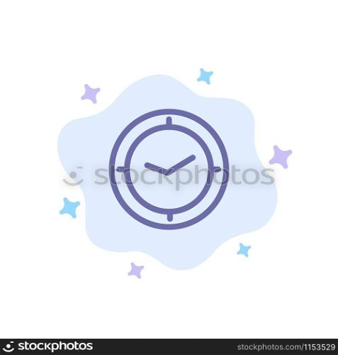 Watch, Time, Timer, Clock Blue Icon on Abstract Cloud Background