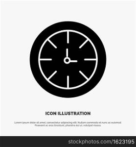 Watch, Timer, Clock, Global solid Glyph Icon vector