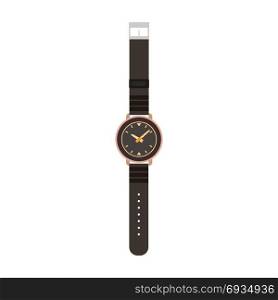 Watch vector man isolated wrist hand illustration. Time TV men design icon fashion clock wristwatch flat
