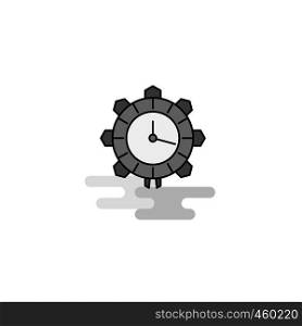 Watch Web Icon. Flat Line Filled Gray Icon Vector