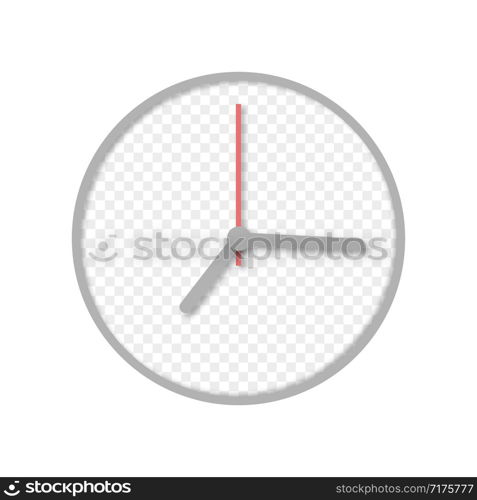 watch with shadow and transparent dial, vector illustration. watch with shadow and transparent dial, vector