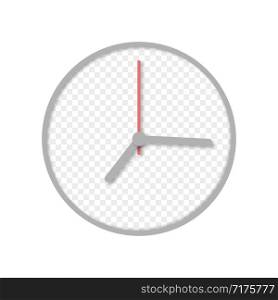 watch with shadow and transparent dial, vector illustration. watch with shadow and transparent dial, vector