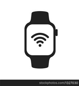 Watch with wifi icon. Sport activity fitness icon. Smart watch gadget sign. EPS 10