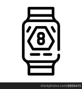 watches for blood sugar control line icon vector. watches for blood sugar control sign. isolated contour symbol black illustration. watches for blood sugar control line icon vector illustration