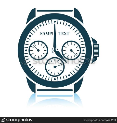 Watches icon. Shadow reflection design. Vector illustration.
