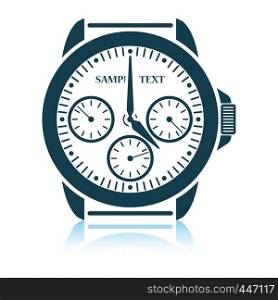 Watches icon. Shadow reflection design. Vector illustration.