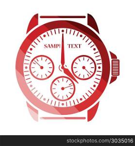 Watches icon. Watches icon. Flat color design. Vector illustration.