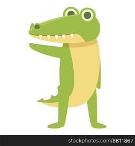 Water alligator icon cartoon vector. Cute animal. Jungle reptile. Water alligator icon cartoon vector. Cute animal