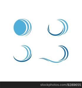 water and wave icon vector illustration template design