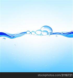 Water background. Illustration of a fresh and clean water