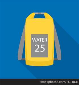 Water backpack icon. Flat illustration of water backpack vector icon for web design. Water backpack icon, flat style