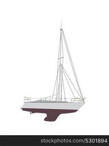 Water Boat and Sailboat. Vector Illustration EPS10. Water Boat, Sailboat. Vector Illustration.
