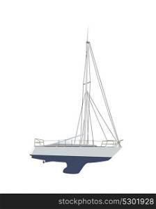 Water Boat and Sailboat. Vector Illustration EPS10. Water Boat, Sailboat. Vector Illustration.