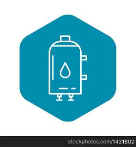 Water boiler icon. Outline water boiler vector icon for web design isolated on white background. Water boiler icon, outline style