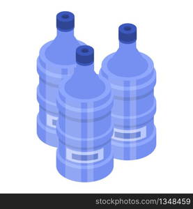 Water bottle for cooler icon. Isometric of water bottle for cooler vector icon for web design isolated on white background. Water bottle for cooler icon, isometric style