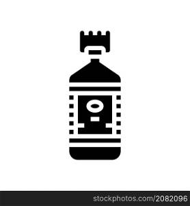 water bottle glyph icon vector. water bottle sign. isolated contour symbol black illustration. water bottle glyph icon vector illustration