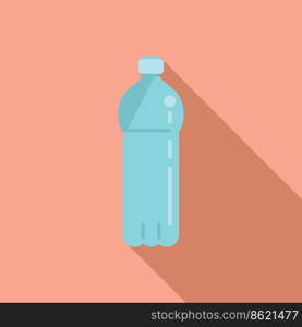 Water bottle icon flat vector. Biodegradable plastic. Reduce trash. Water bottle icon flat vector. Biodegradable plastic