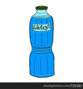 Water bottle icon. Hand drawn illustration. Vector design. Water bottle icon. Hand drawn illustration. Vector design.