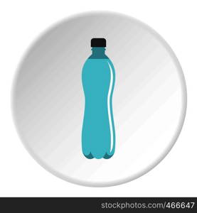 Water bottle icon in flat circle isolated on white background vector illustration for web. Water bottle icon circle