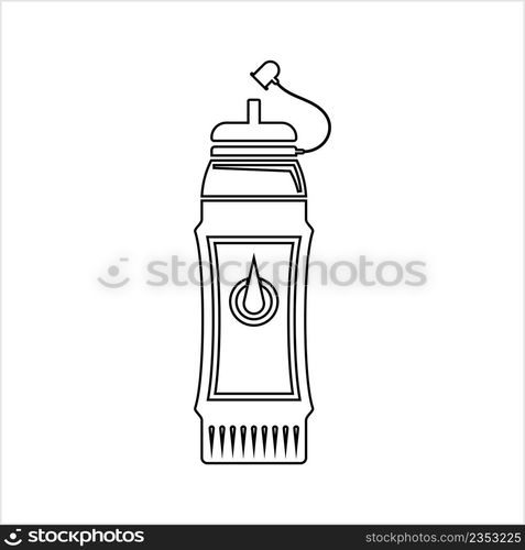 Water Bottle Icon, Mineral Water Bottle Vector Art Illustration