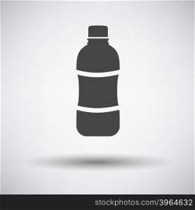 Water bottle icon on gray background with round shadow. Vector illustration.