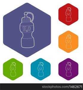 Water bottle icon. Outline illustration of water bottle vector icon for web. Water bottle icon, outline style