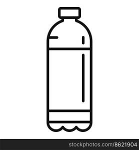 Water bottle icon outline vector. Eco plastic. Ocean ecology. Water bottle icon outline vector. Eco plastic