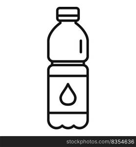 Water bottle icon outline vector. Mineral water. Plastic bottle. Water bottle icon outline vector. Mineral water