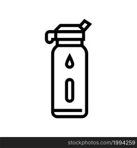 water bottle line icon vector. water bottle sign. isolated contour symbol black illustration. water bottle line icon vector illustration