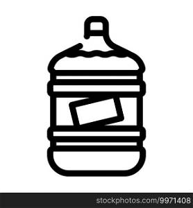 water bottle line icon vector. water bottle sign. isolated contour symbol black illustration. water bottle line icon vector illustration flat
