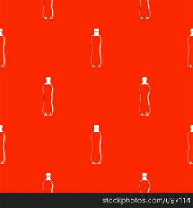 Water bottle pattern repeat seamless in orange color for any design. Vector geometric illustration. Water bottle pattern seamless