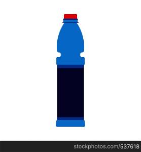 Water bottle plastic object natural lifestyle symbol vector icon. Aqua drink mineral soda blue. Glass beverage container
