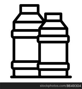 Water bottles icon outline vector. Save drop. Water eco. Water bottles icon outline vector. Save drop