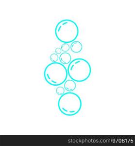 Water bubble icon design template isolated vector image