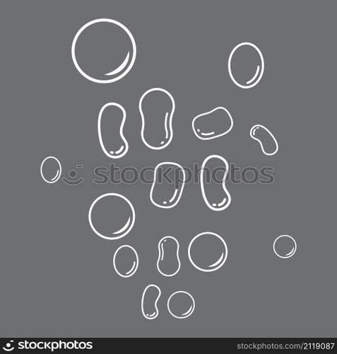 Water bubble vector background  template