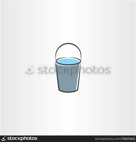 water bucket vector icon design emblem